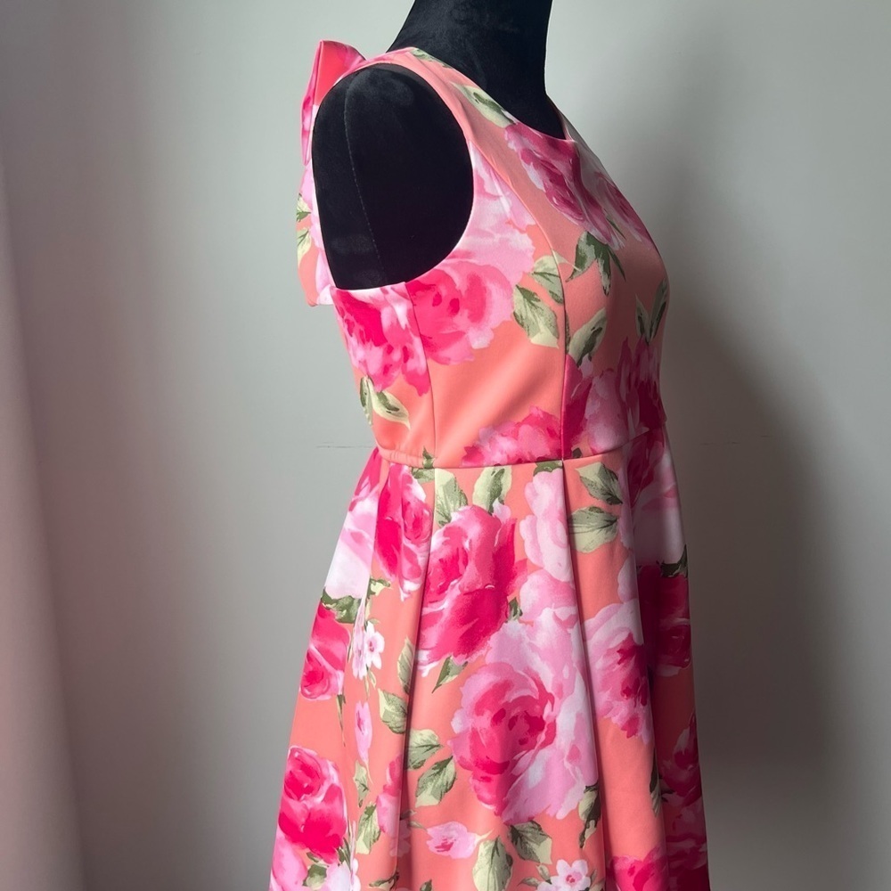 Bonnie Jean Coral Flower Dress - Size 16 - Picture 11 of 14